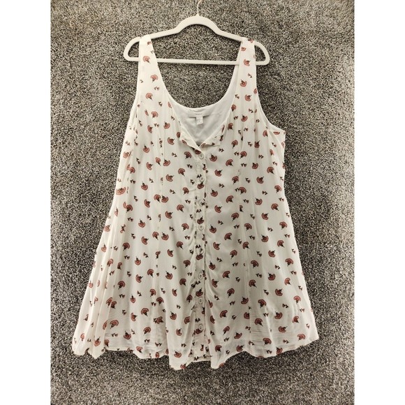 BNWT Forever 21 2X Nwt Sleeveless White Floral Dress - Picture 1 of 4
